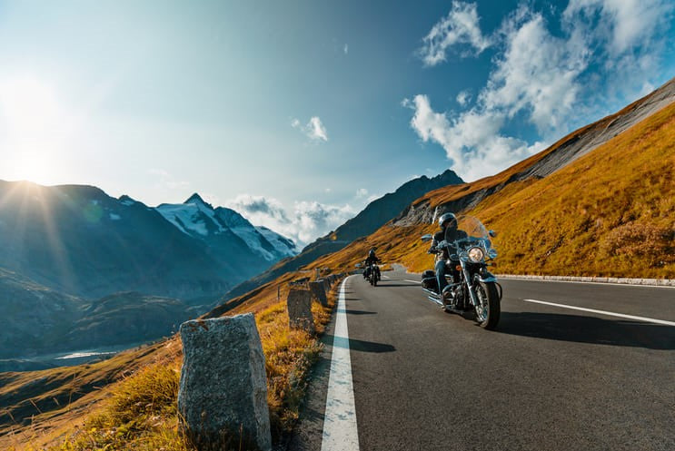 Picture of a motorcycle road in Europe